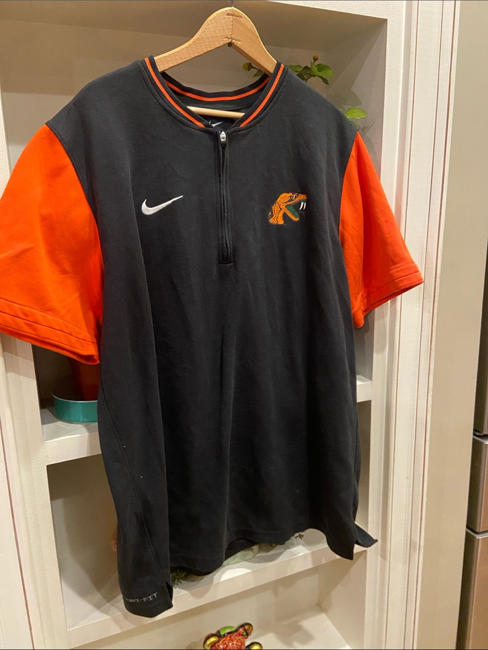 FAMU Football Rattlers Nike Men's Dri-FIT Half-Zip Pullover Top Florida A&M